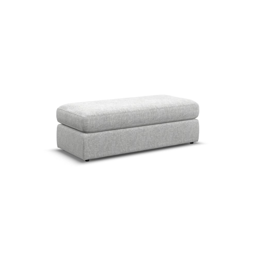 Morgan Large Fender Footstool in Cupid Silver fabric 1