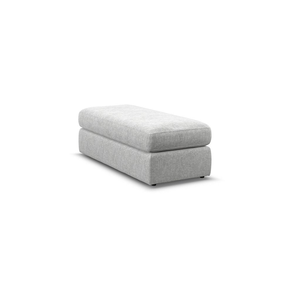 Morgan Large Fender Footstool in Cupid Silver fabric 3