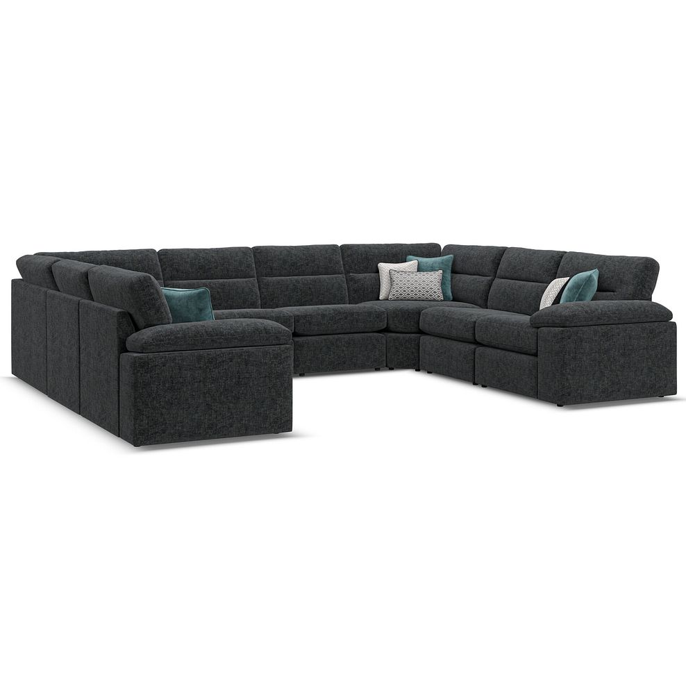 Morgan Large U-Shape Modular Corner Sofa in Cupid Charcoal fabric - Group 11 1