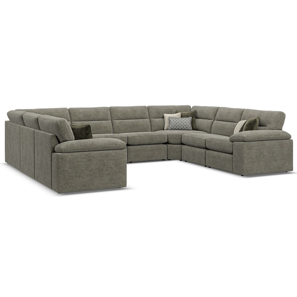 Morgan Large U-Shape Modular Corner Sofa in Olive Green Fabric - Group 11 2