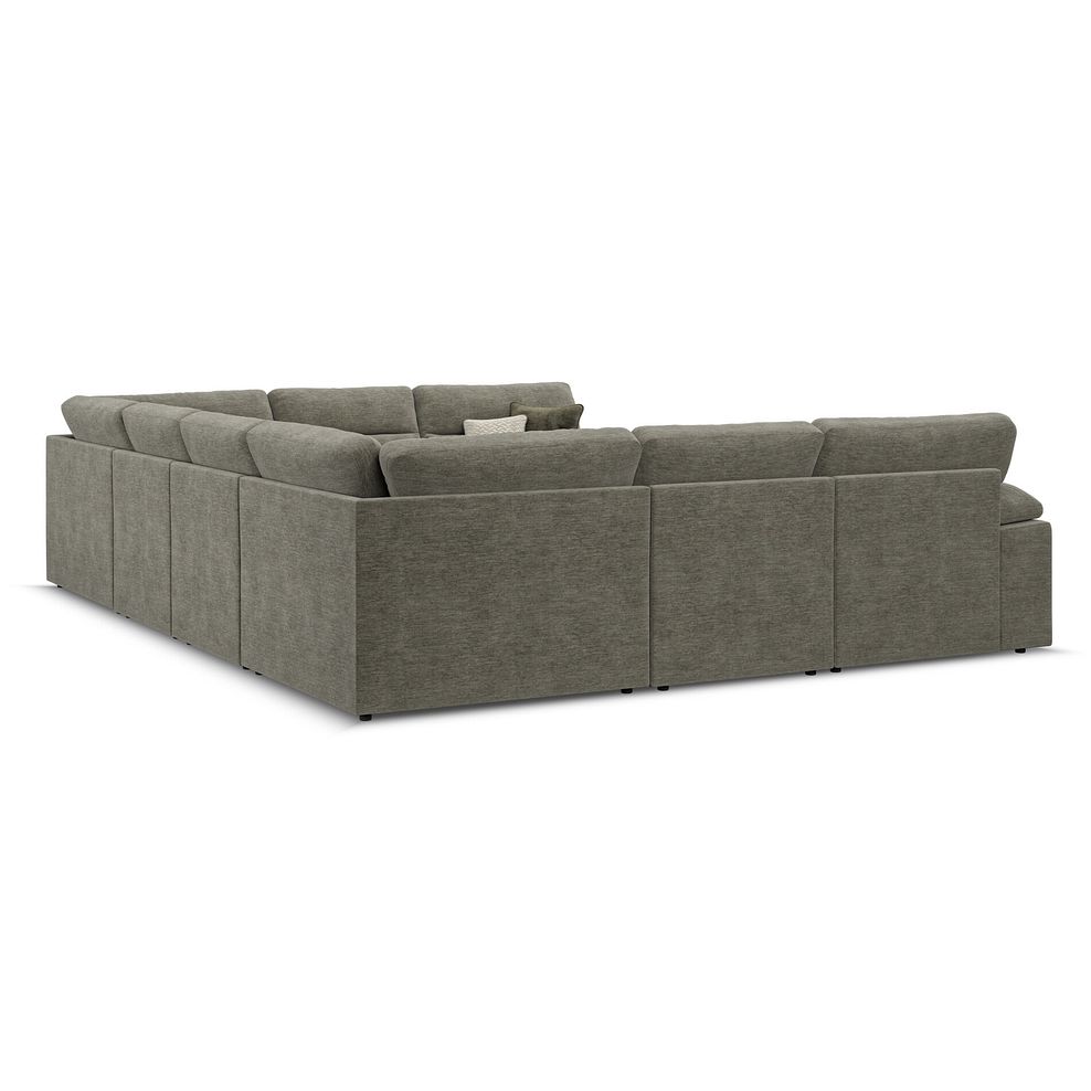 Morgan Large U-Shape Modular Corner Sofa in Olive Green Fabric - Group 11 3