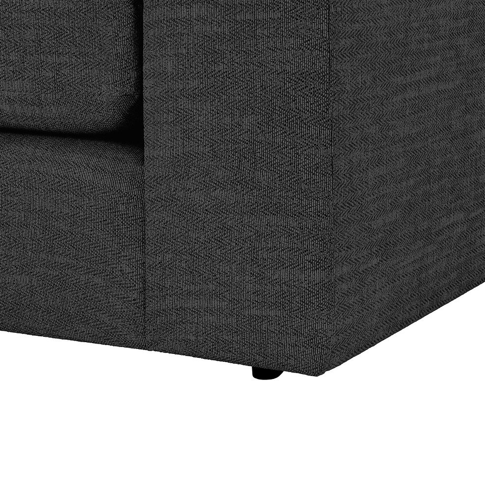 Morgan Large U-Shape Modular Corner Sofa in Santos Black with Green and Grey Scatters - Group 11 6