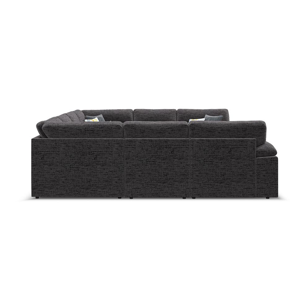 Morgan Large U-Shape Modular Corner Sofa in Santos Black with Green and Grey Scatters - Group 11 4