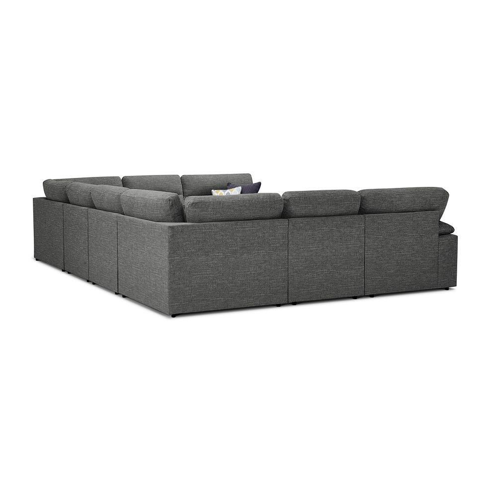 Morgan Large U-Shape Modular Corner Sofa in Santos Grey with Green and Grey Scatters - Group 11 3