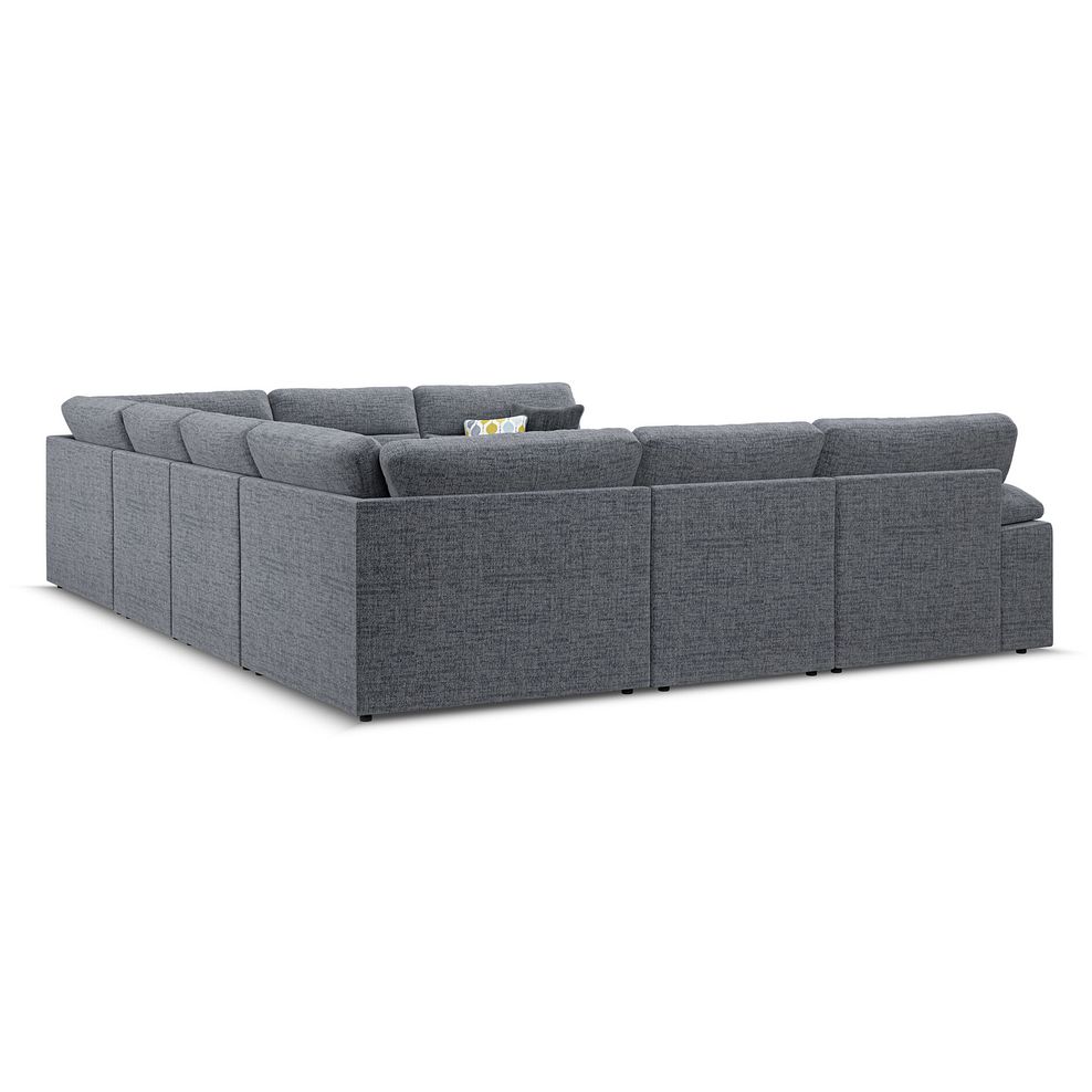 Morgan Large U-Shape Modular Corner Sofa in Santos Grey with Green and Grey Scatters - Group 11 3