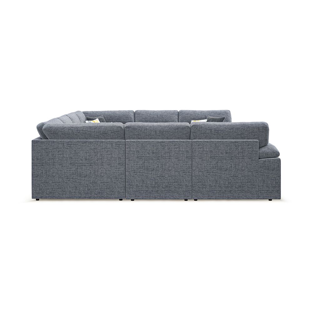 Morgan Large U-Shape Modular Corner Sofa in Santos Grey with Green and Grey Scatters - Group 11 4