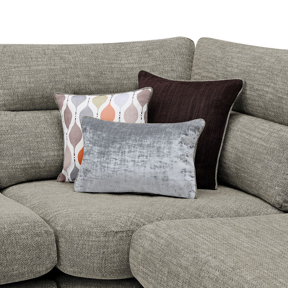 Morgan Large U-Shape Modular Corner Sofa in Santos Mink with Orange and Beige Scatters - Group 11 7