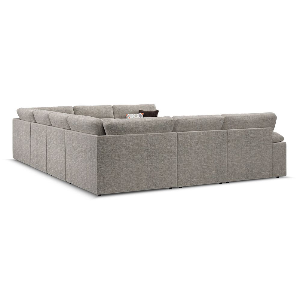 Morgan Large U-Shape Modular Corner Sofa in Santos Mink with Orange and Beige Scatters - Group 11 3