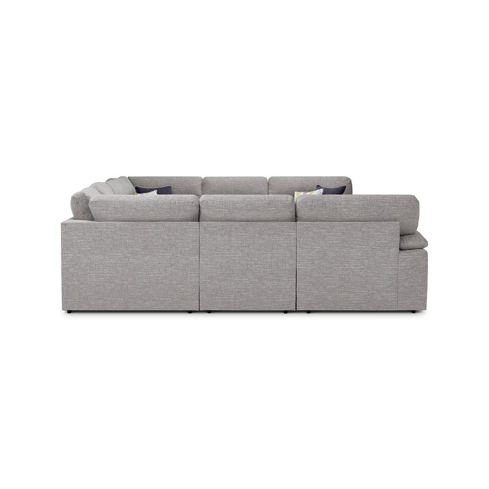 Morgan Large U-Shape Modular Corner Sofa in Santos Silver with Green and Grey Scatters - Group 11 4