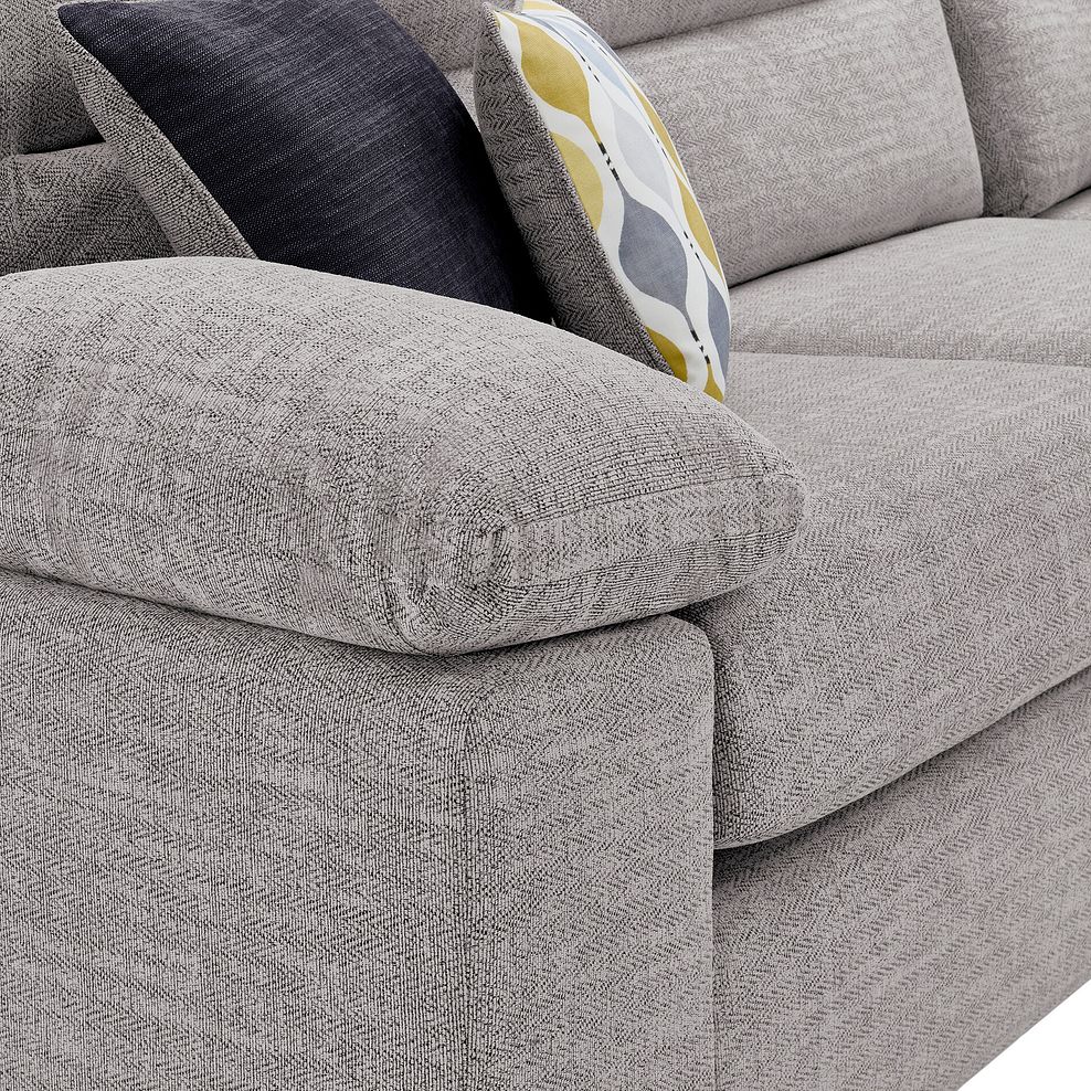 Morgan Large U-Shape Modular Corner Sofa in Santos Silver with Green and Grey Scatters - Group 11 5