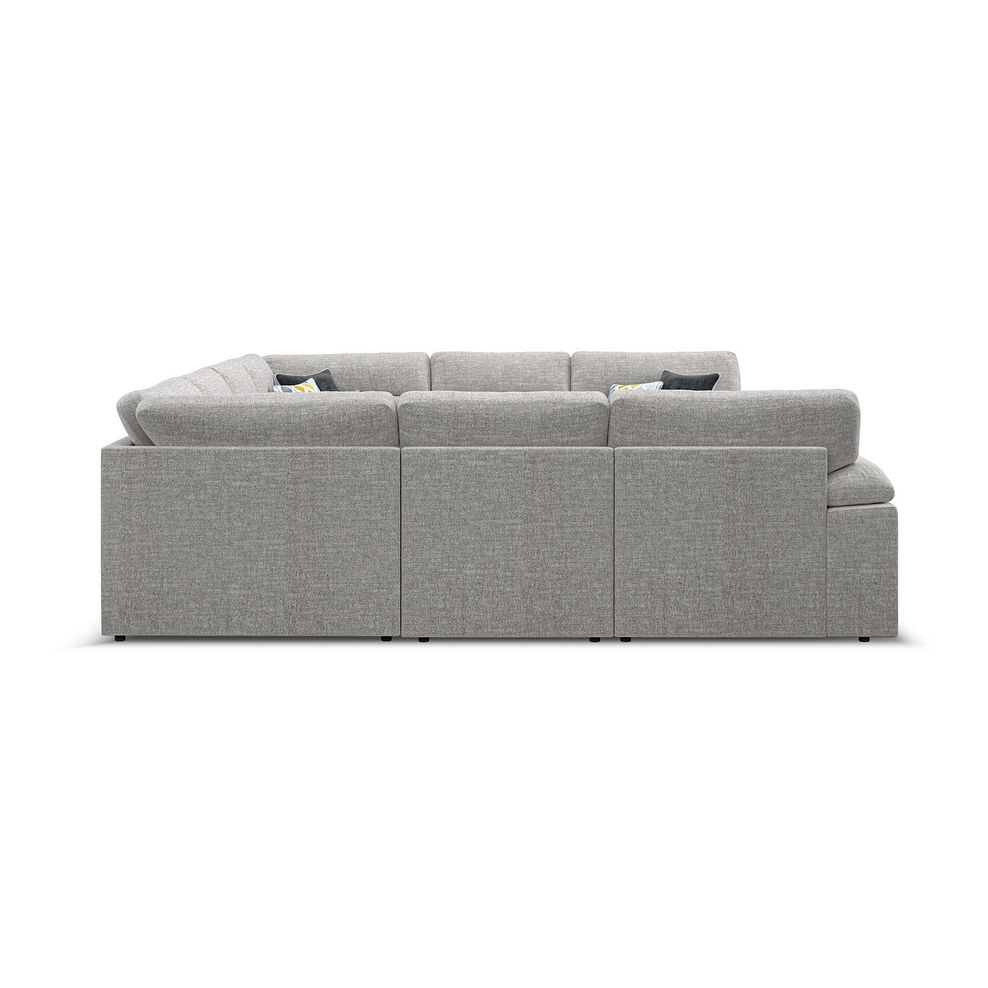 Morgan Large U-Shape Modular Corner Sofa in Santos Silver with Green and Grey Scatters - Group 11 6