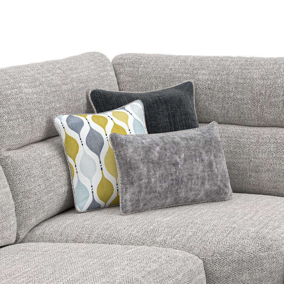 Morgan Large U-Shape Modular Corner Sofa in Santos Silver with Green and Grey Scatters - Group 11 10