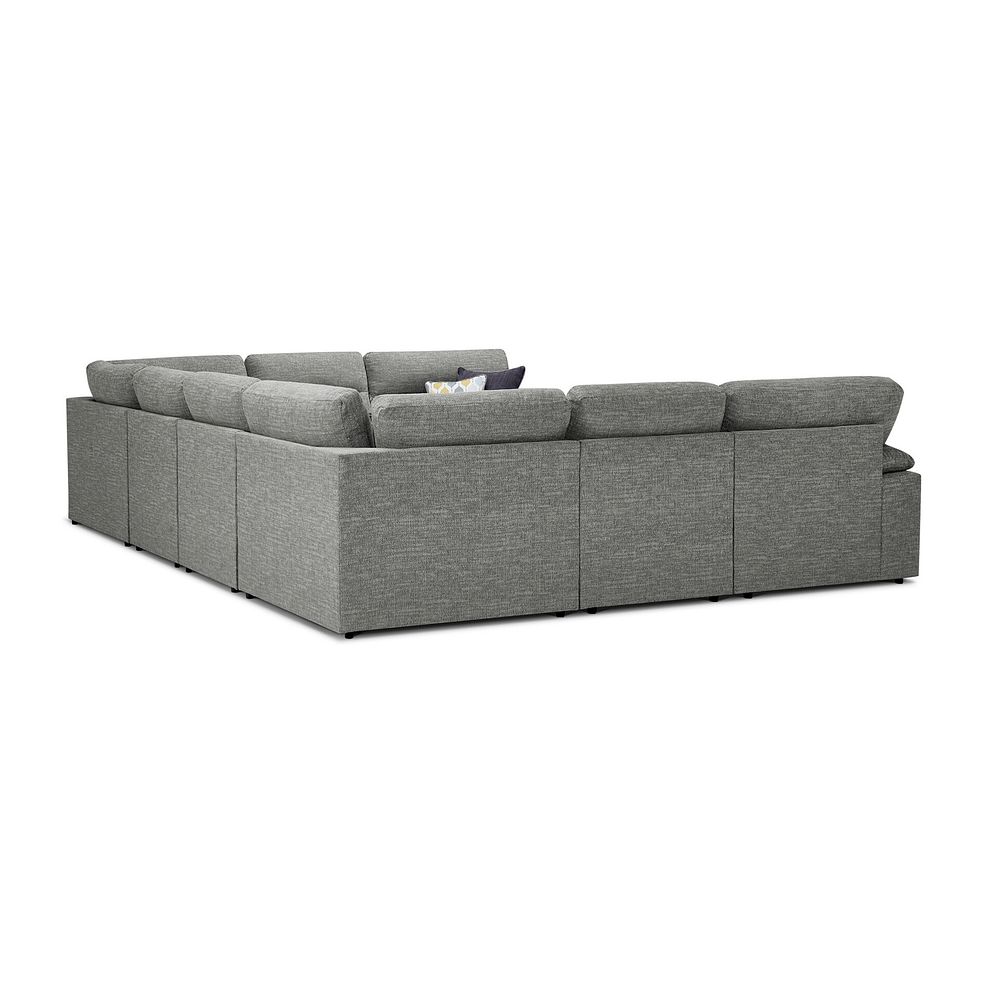 Morgan Large U-Shape Modular Corner Sofa in Santos Steel with Green and Grey Scatters - Group 11 3