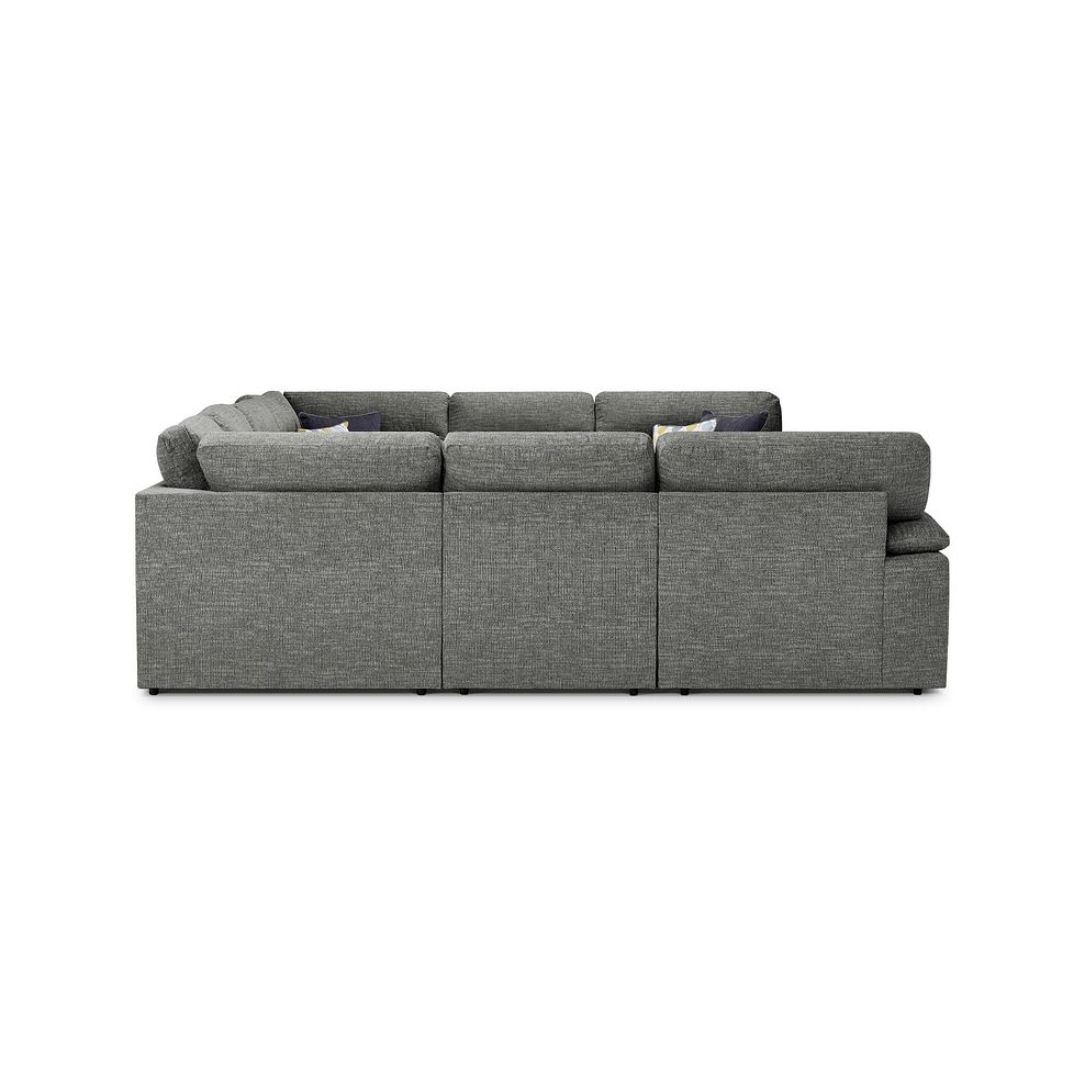 Morgan Large U-Shape Modular Corner Sofa in Santos Steel with Green and Grey Scatters - Group 11 4
