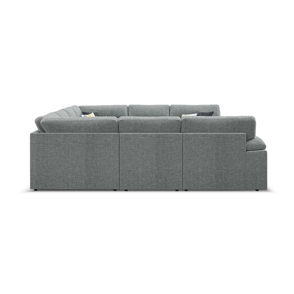 Morgan Large U-Shape Modular Corner Sofa in Santos Steel with Green and Grey Scatters - Group 11 4