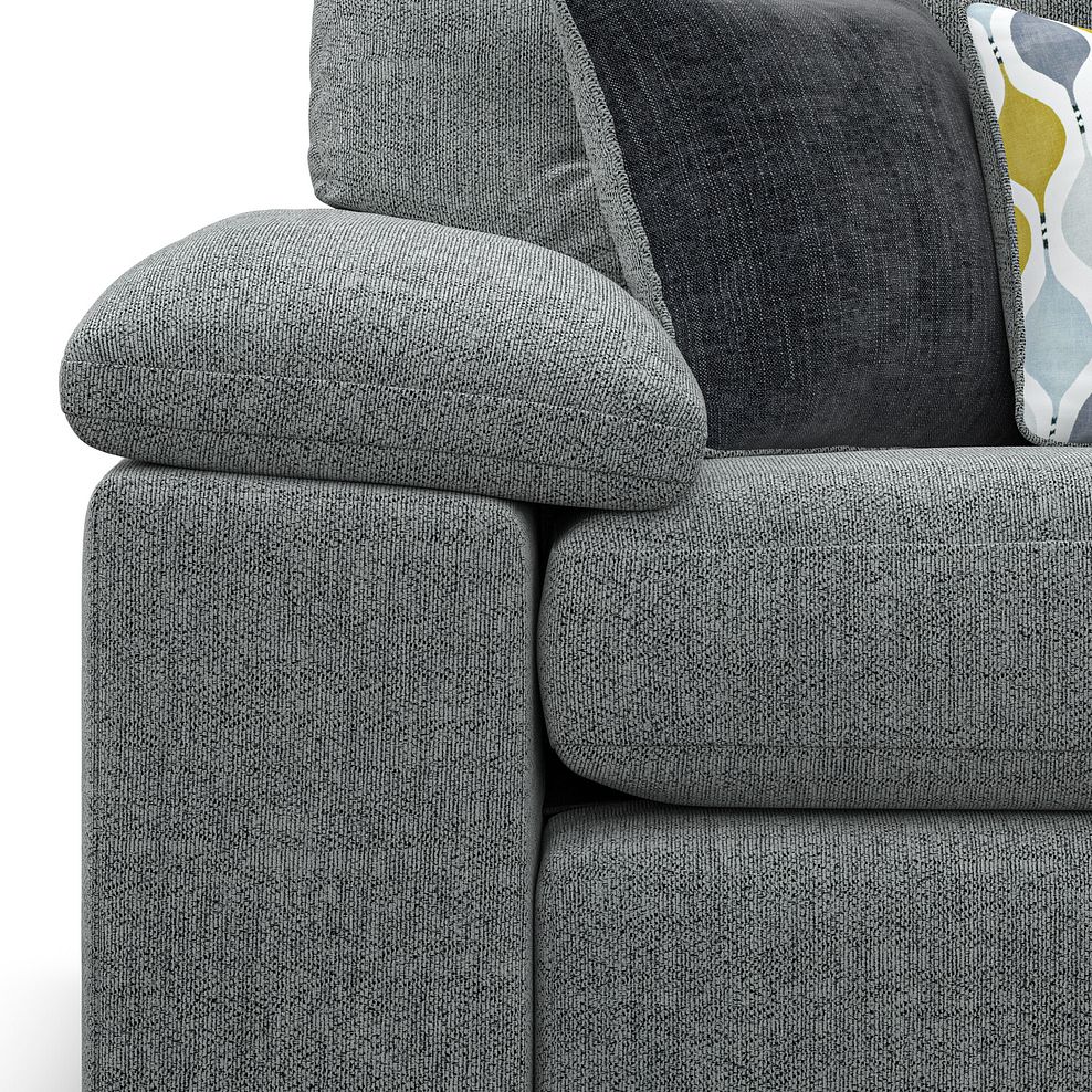 Morgan Large U-Shape Modular Corner Sofa in Santos Steel with Green and Grey Scatters - Group 11 6