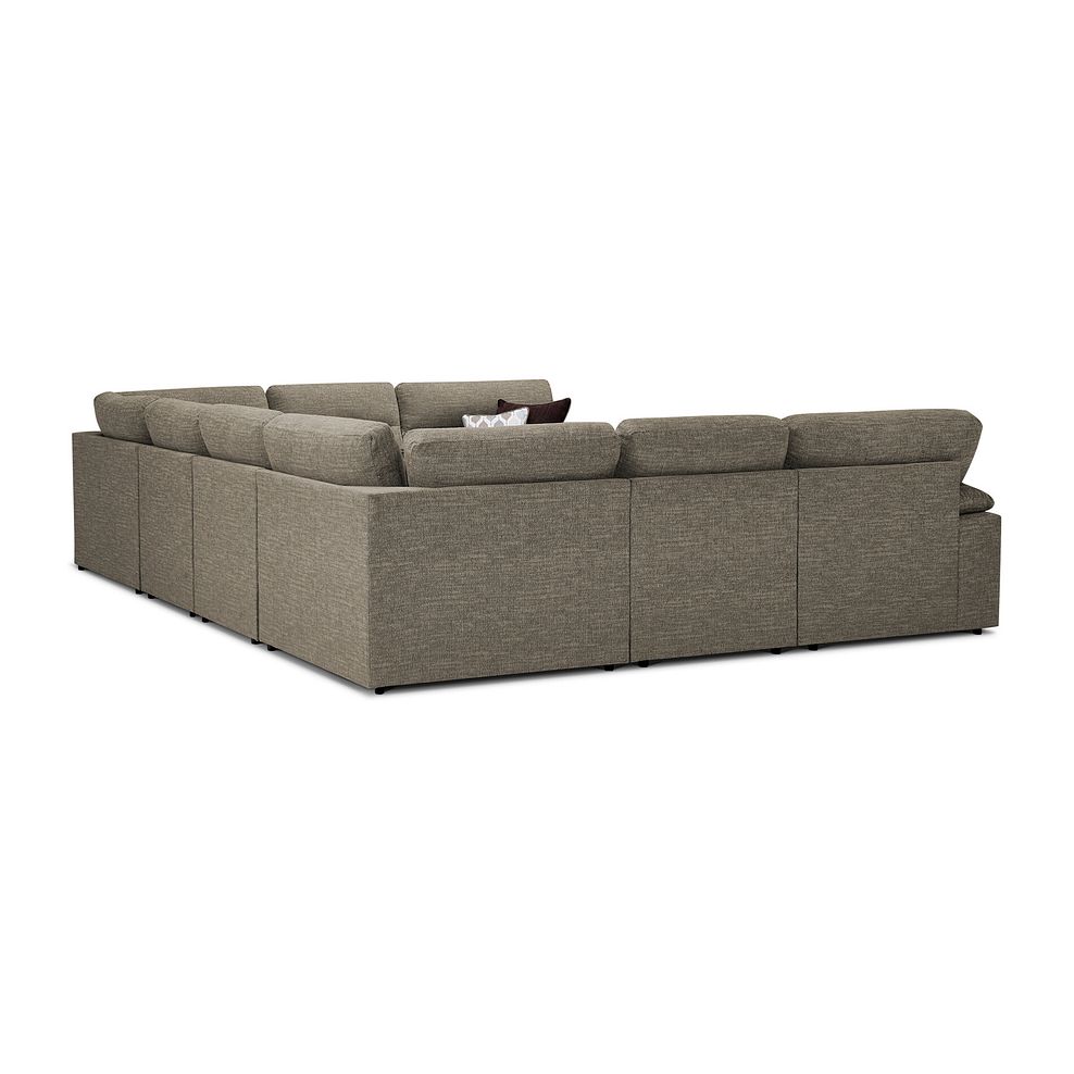 Morgan Large U-Shape Modular Corner Sofa in Santos Taupe with Orange and Beige Scatters - Group 11 3