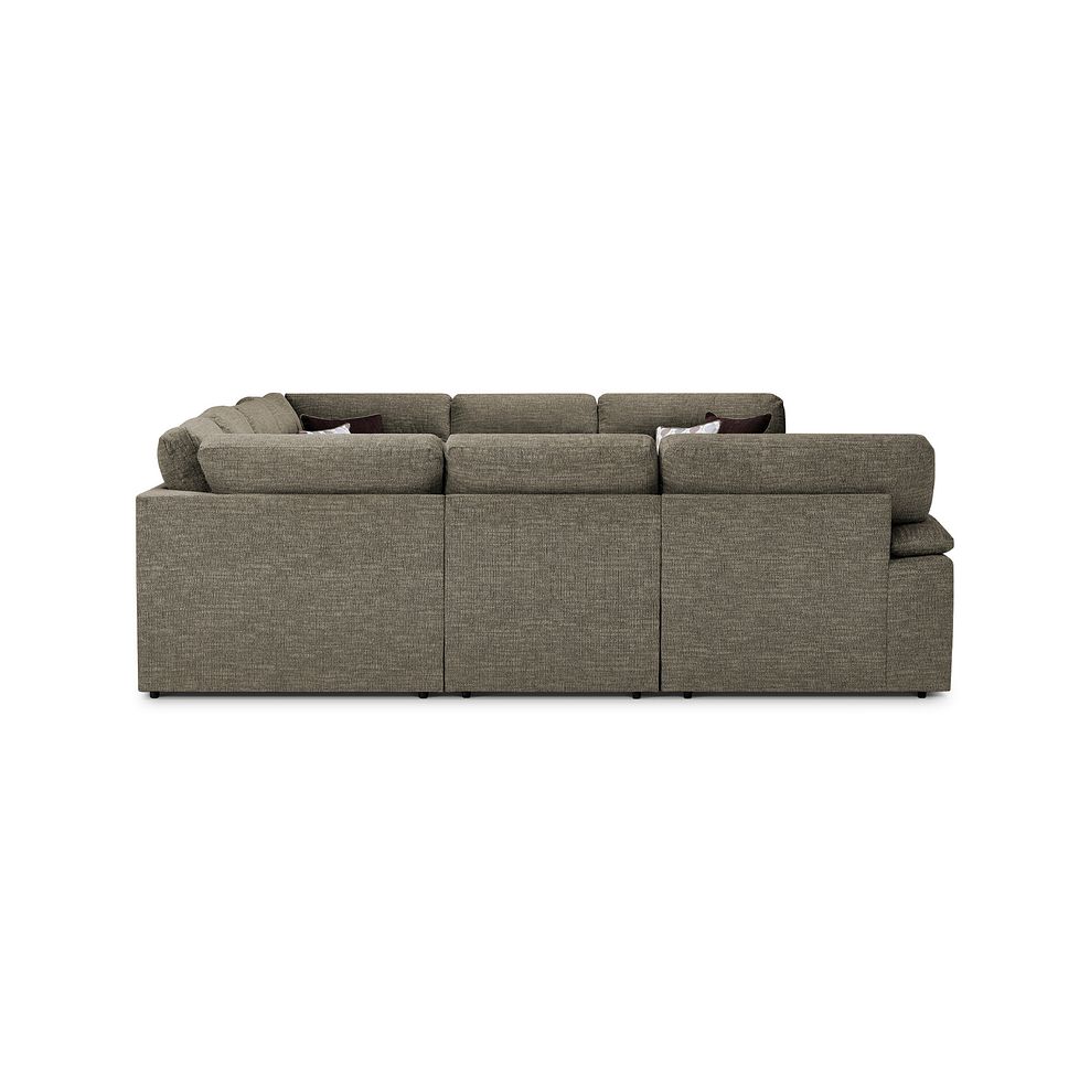 Morgan Large U-Shape Modular Corner Sofa in Santos Taupe with Orange and Beige Scatters - Group 11 4