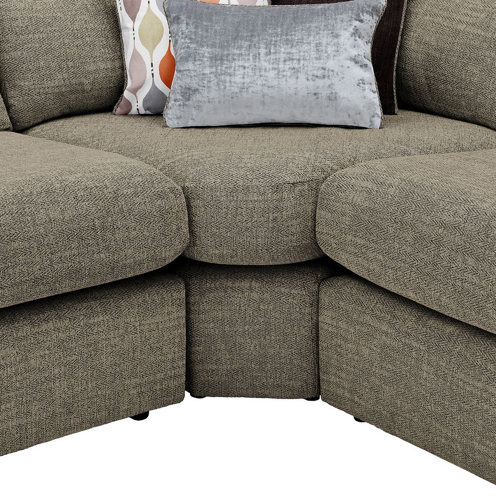 Morgan Large U-Shape Modular Corner Sofa in Santos Taupe with Orange and Beige Scatters - Group 11 8
