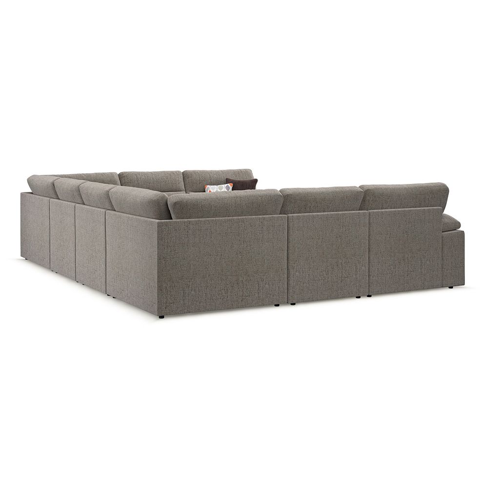 Morgan Large U-Shape Modular Corner Sofa in Santos Taupe with Orange and Beige Scatters - Group 11 3