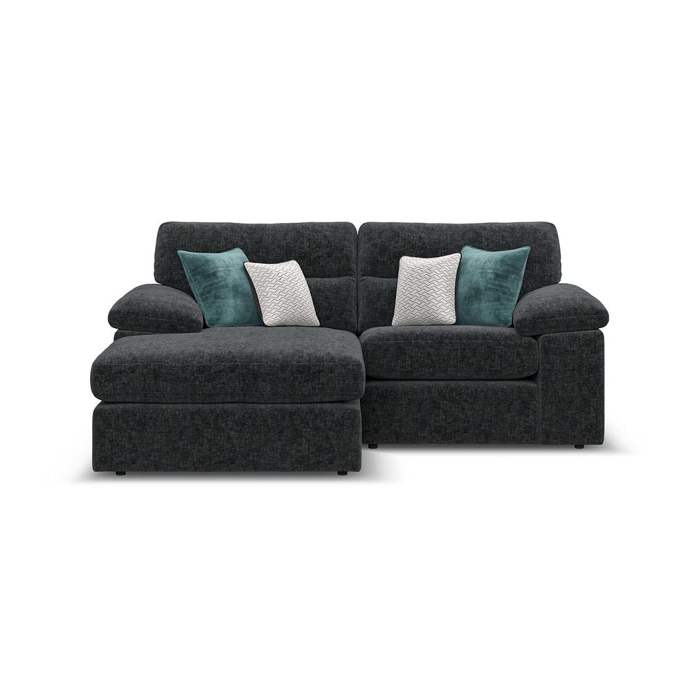 Morgan Modular 2 Seater Left Hand Compact Chaise Sofa in Cupid Charcoal fabric - Group 12 2
