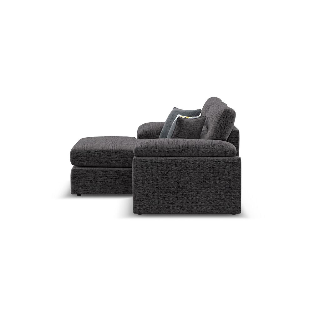 Morgan Modular 2 Seater Left Hand Compact Chaise Sofa in Santos Black with Green and Grey Scatters - Group 12 4