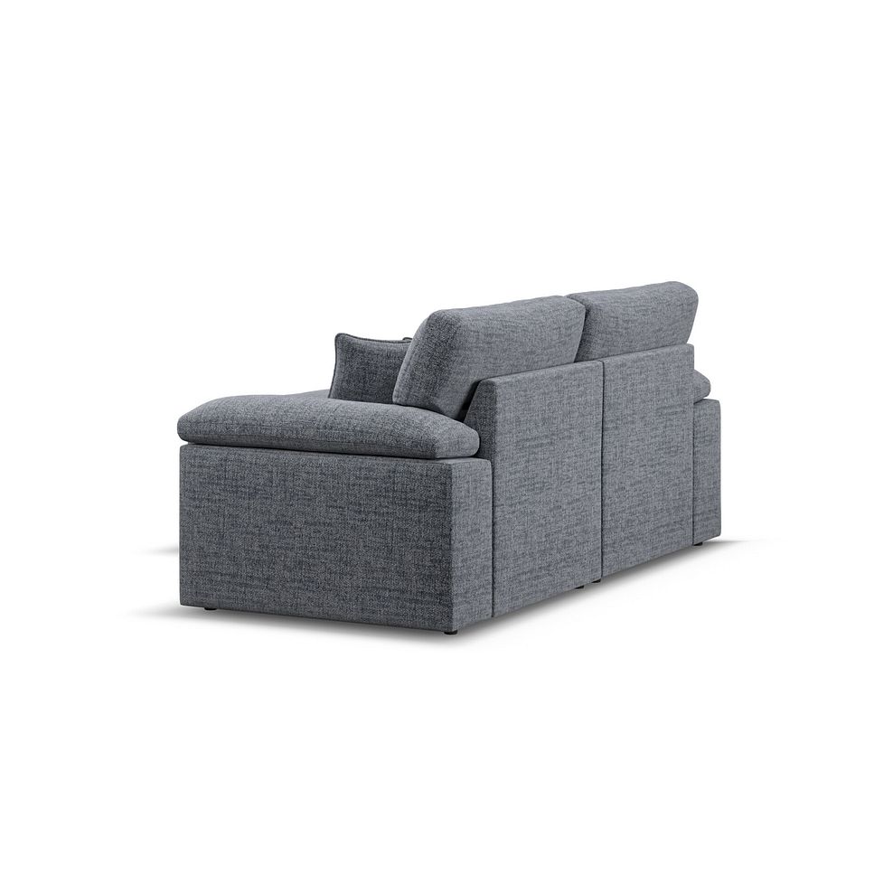 Morgan Modular 2 Seater Left Hand Compact  Chaise Sofa in Santos Grey with Green and Grey Scatters - Group 12 3