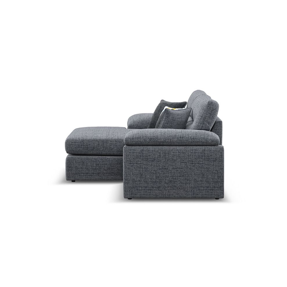 Morgan Modular 2 Seater Left Hand Compact  Chaise Sofa in Santos Grey with Green and Grey Scatters - Group 12 4