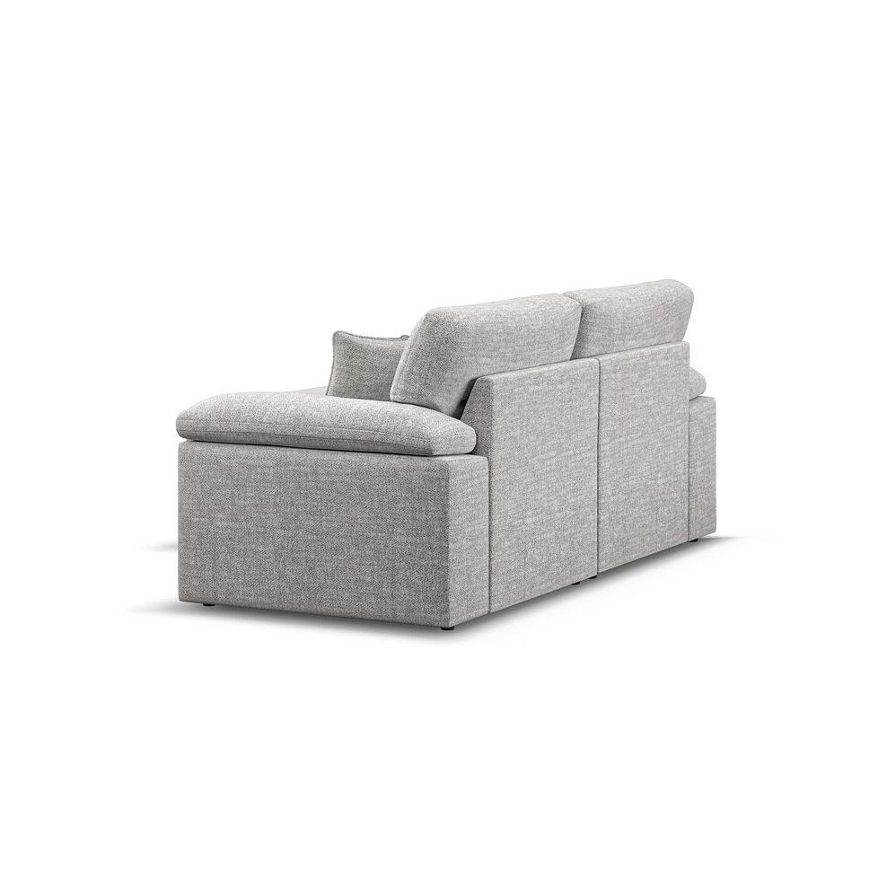 Morgan Modular 2 Seater Left Hand Compact Chaise Sofa in Santos Silver with Green and Grey Scatters - Group 12 5