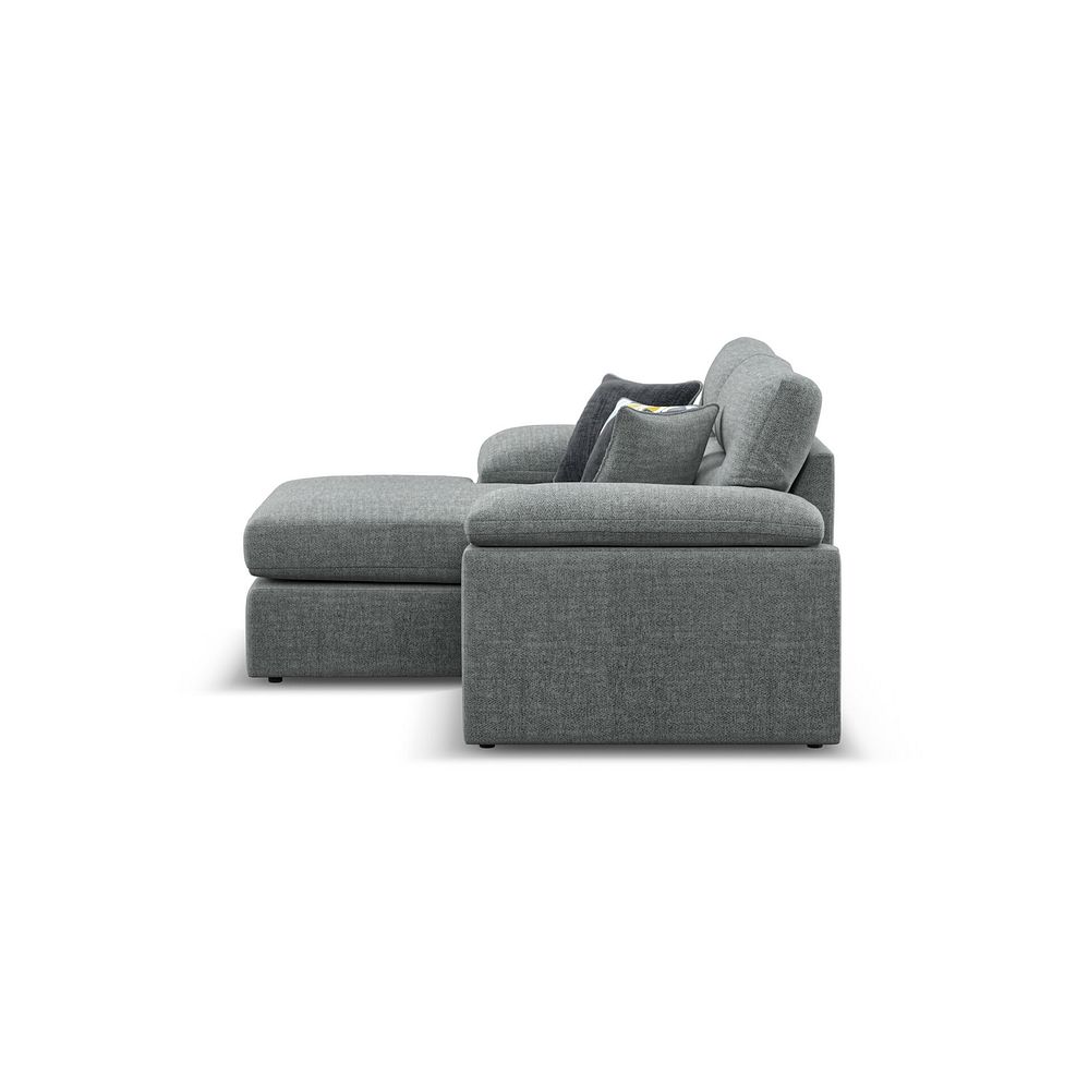 Morgan Modular 2 Seater Left Hand Compact Chaise Sofa in Santos Steel with Green and Grey Scatters - Group 12 4