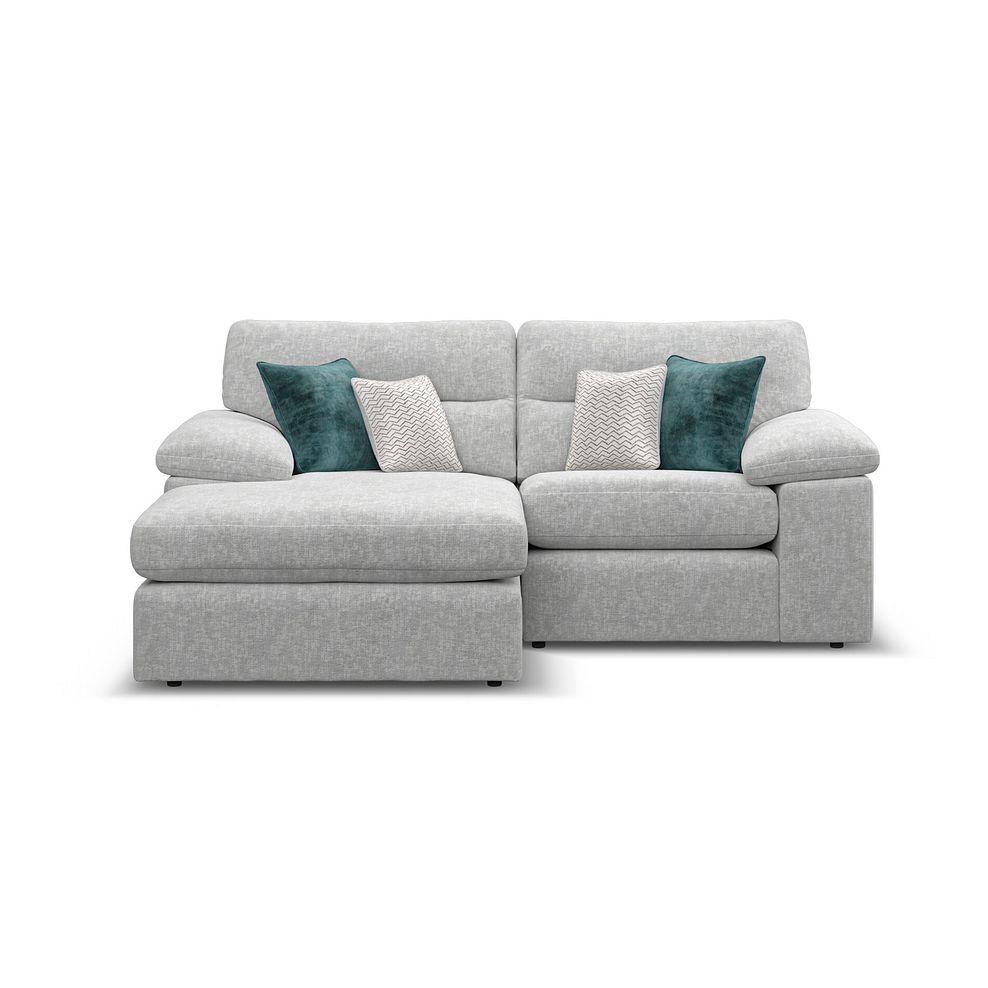 Morgan Modular 2 Seater Left Hand Compact Chaise Sofa in Cupid Silver fabric - Group 12 2