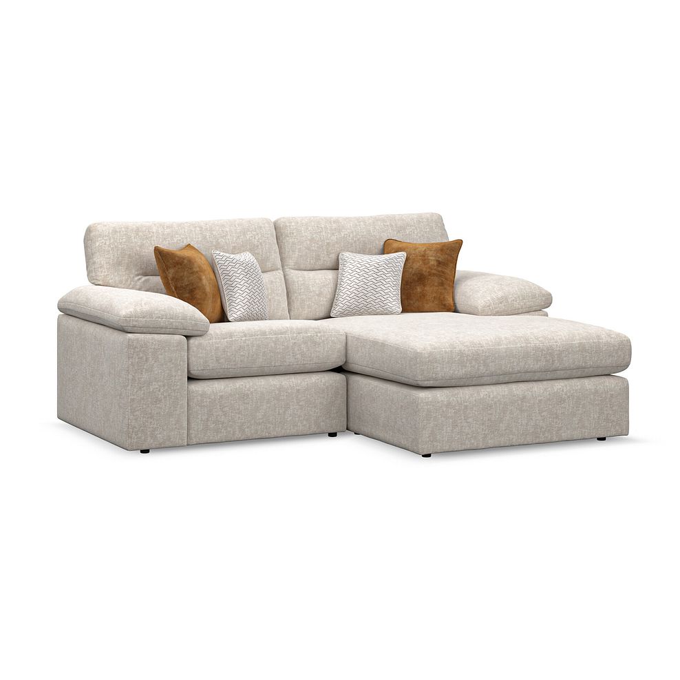 Morgan Modular 2 Seater Right Hand Compact Chaise Sofa in Cupid Beige fabric - Group 13 1
