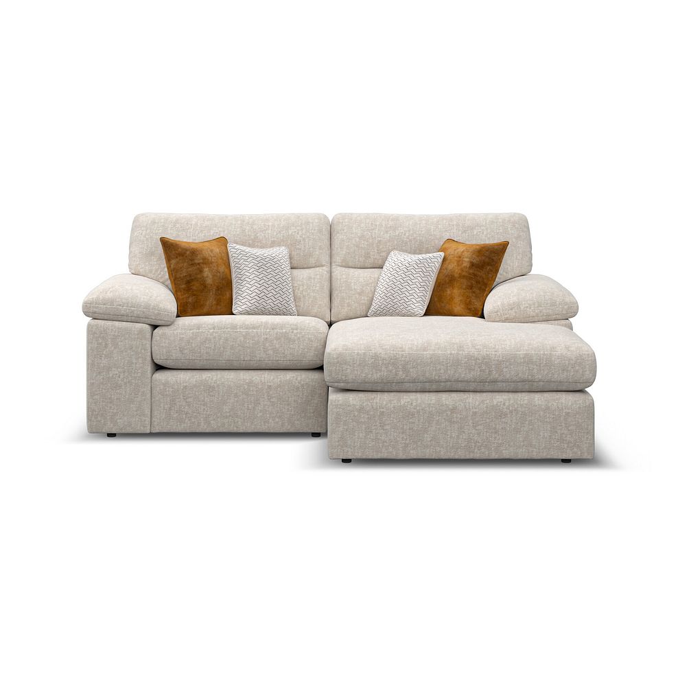 Morgan Modular 2 Seater Right Hand Compact Chaise Sofa in Cupid Beige fabric - Group 13 2