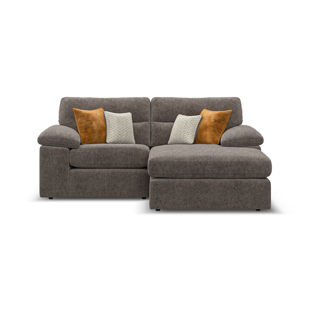 Morgan Modular 2 Seater Right Hand Compact Chaise Sofa in Cupid Brown fabric - Group 13 2