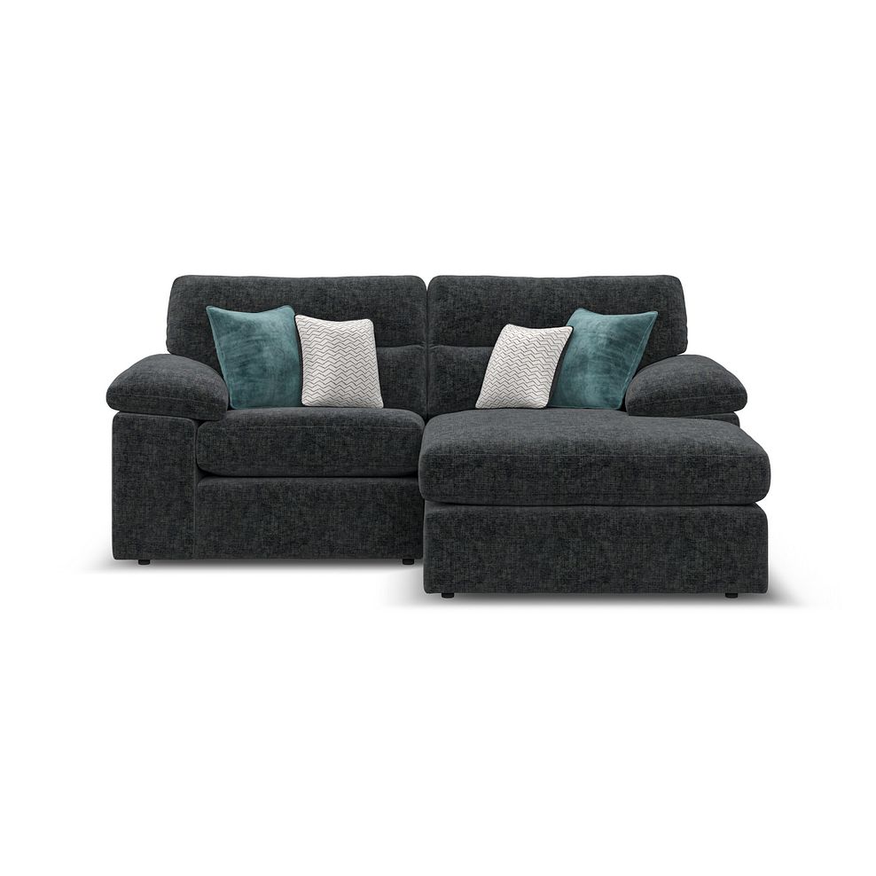 Morgan Modular 2 Seater Right Hand Compact Chaise Sofa in Cupid Charcoal fabric - Group 13 2