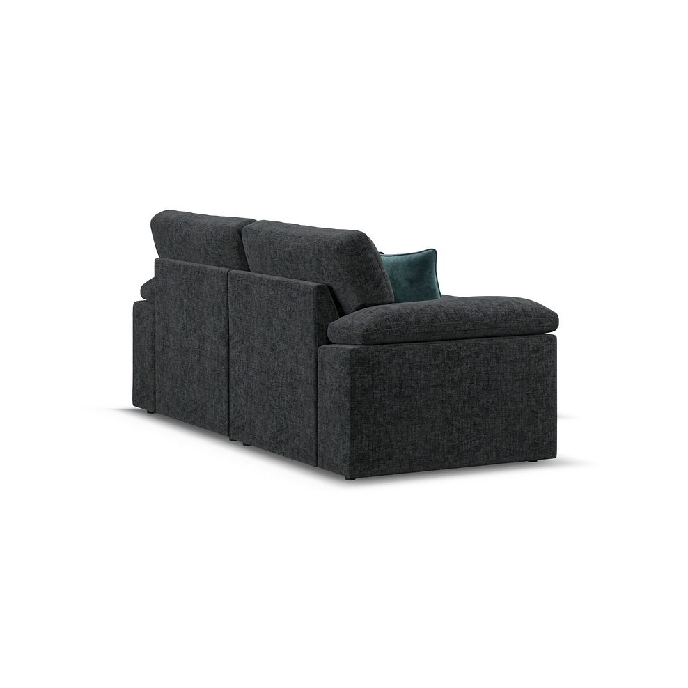 Morgan Modular 2 Seater Right Hand Compact Chaise Sofa in Cupid Charcoal fabric - Group 13 3