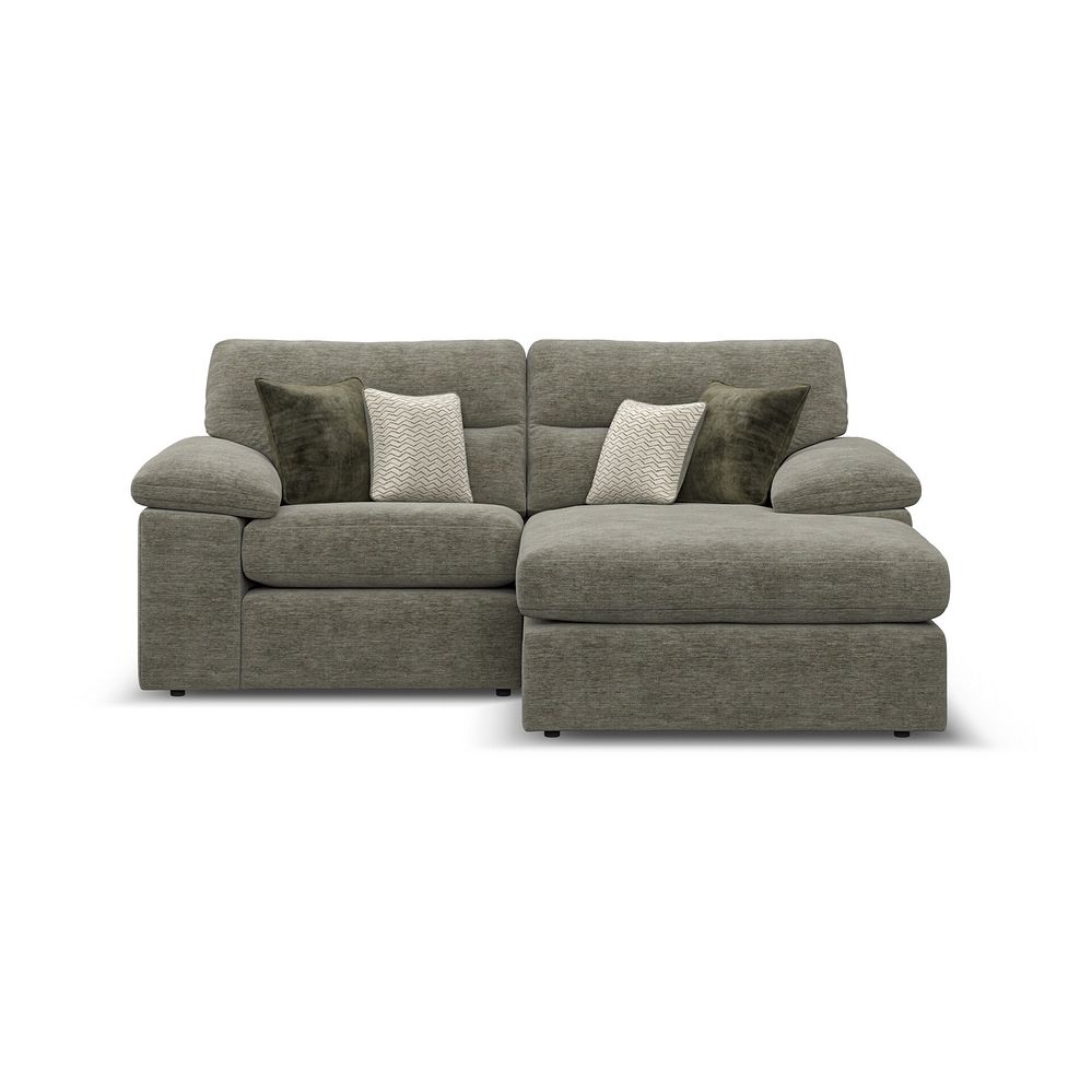 Morgan Modular 2 Seater Right Hand Compact Chaise Sofa in Olive Green Fabric - Group 13 1
