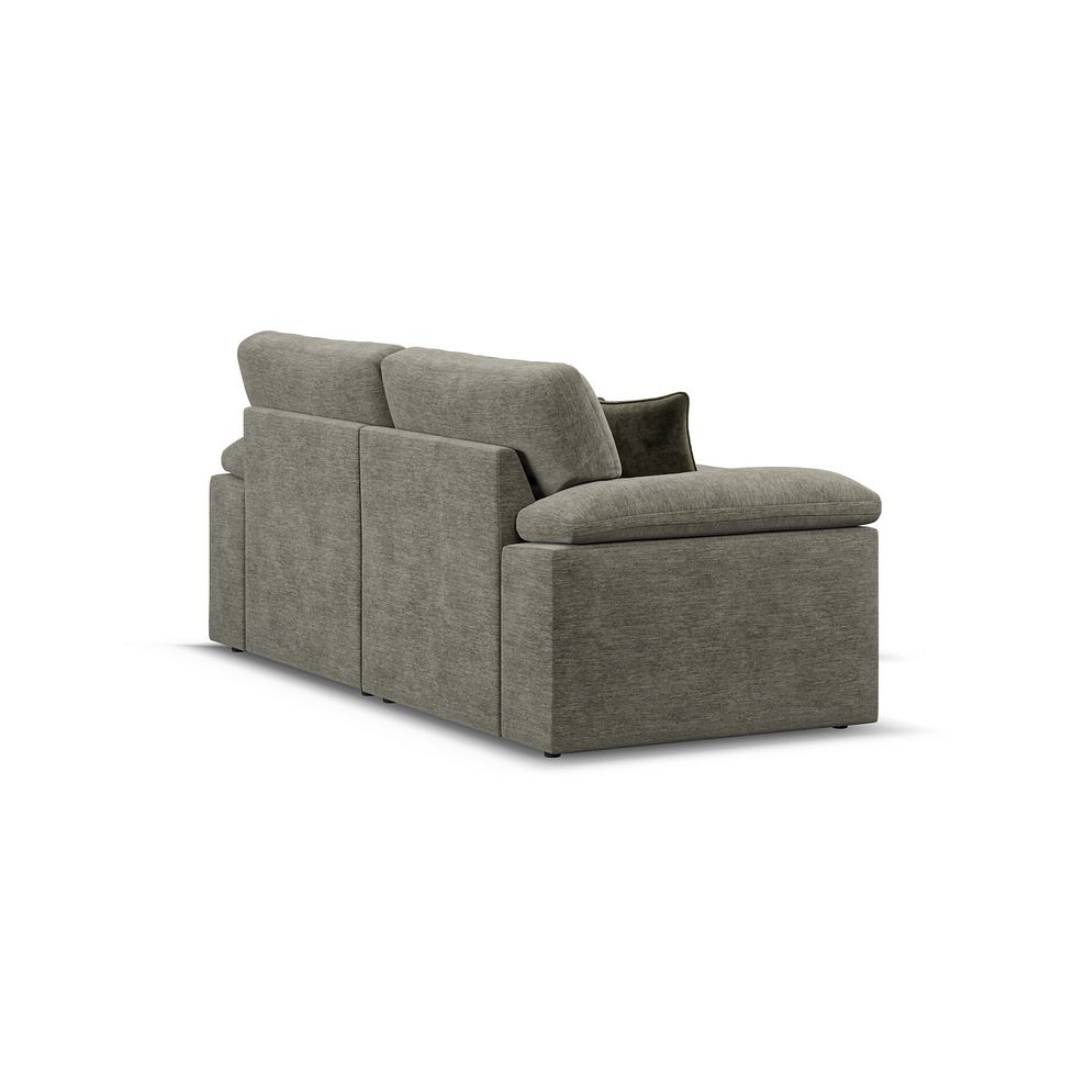 Morgan Modular 2 Seater Right Hand Compact Chaise Sofa in Olive Green Fabric - Group 13 3