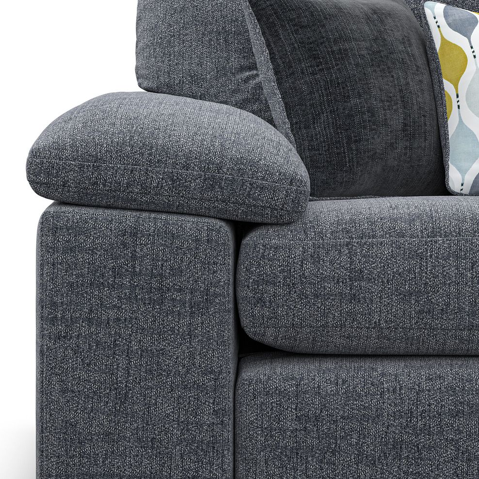 Morgan Modular 2 Seater Right Hand Compact Chaise Sofa in Santos Grey with Green and Grey Scatters - Group 13 6