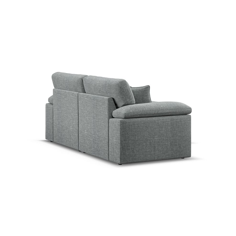Morgan Modular 2 Seater Right Hand Compact Chaise Sofa in Santos Steel with Green and Grey Scatters - Group 13 3