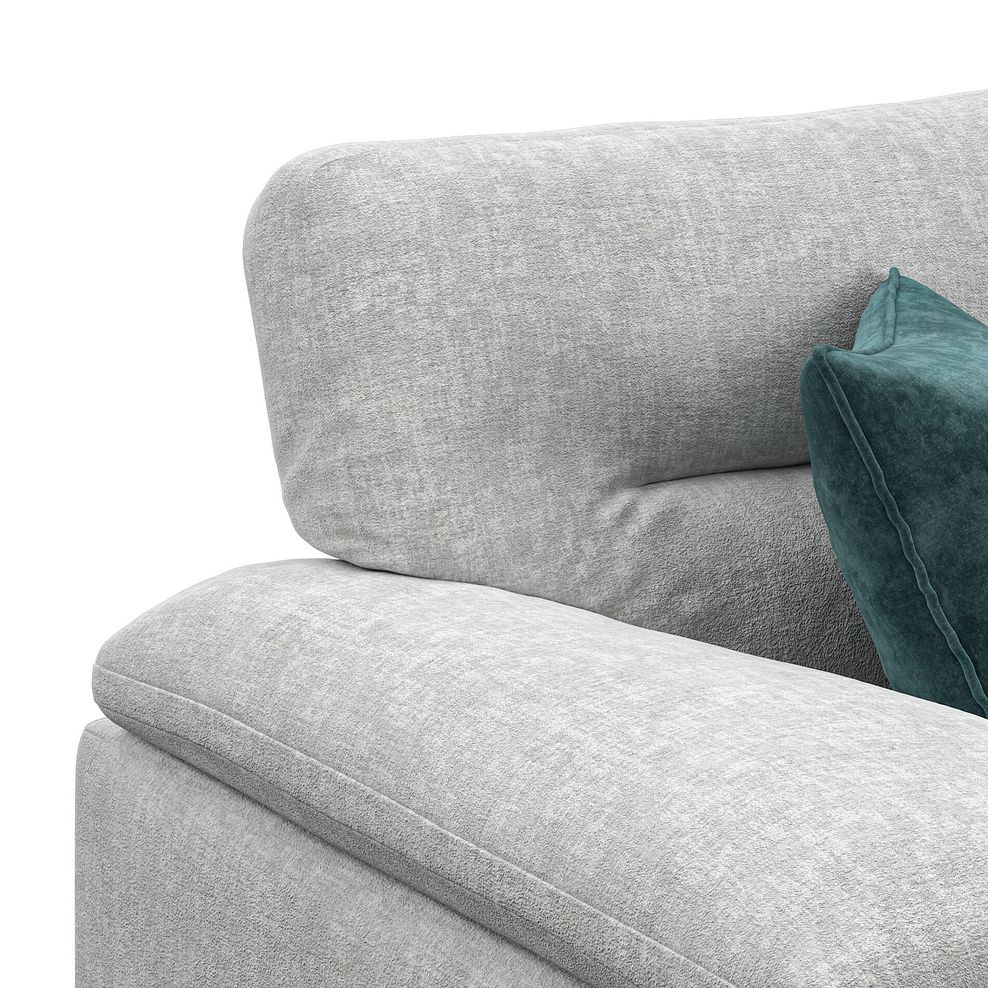 Morgan Modular 2 Seater Right Hand Compact Chaise Sofa in Cupid Silver fabric - Group 13 7