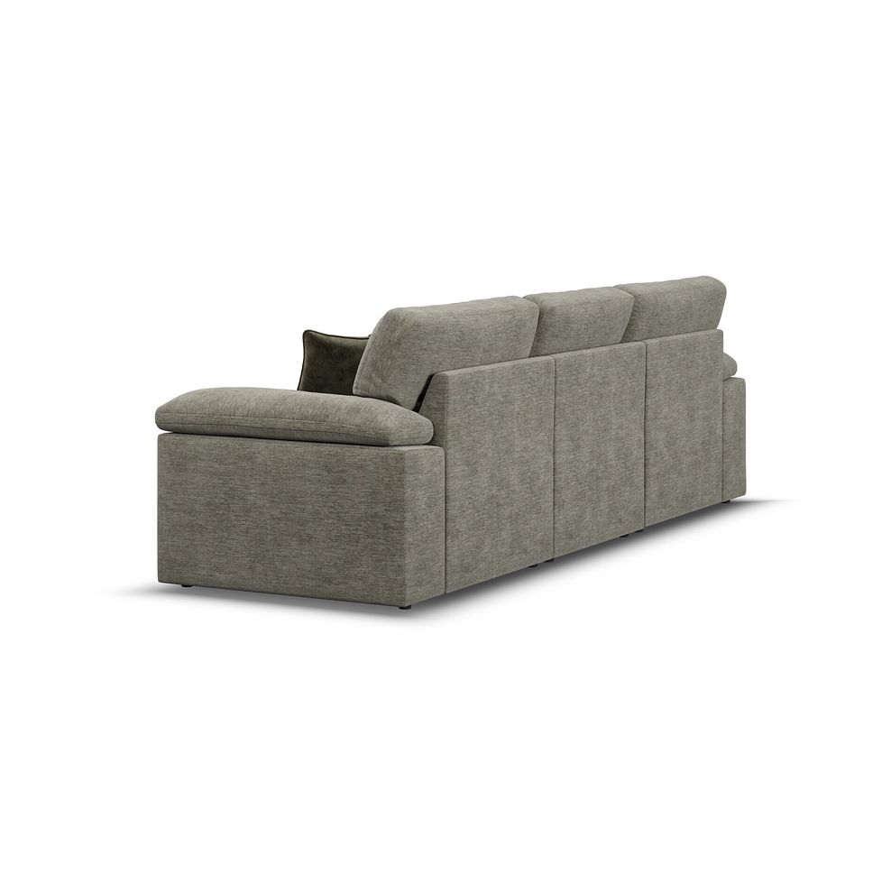 Morgan Modular 3 Seater Left Hand Chaise Sofa in Olive Green Fabric - Group 14 3