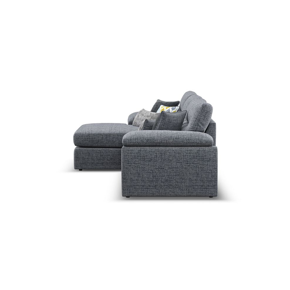 Morgan Modular 3 Seater Left Hand Chaise Sofa in Santos Grey with Green and Grey Scatters - Group 14 3