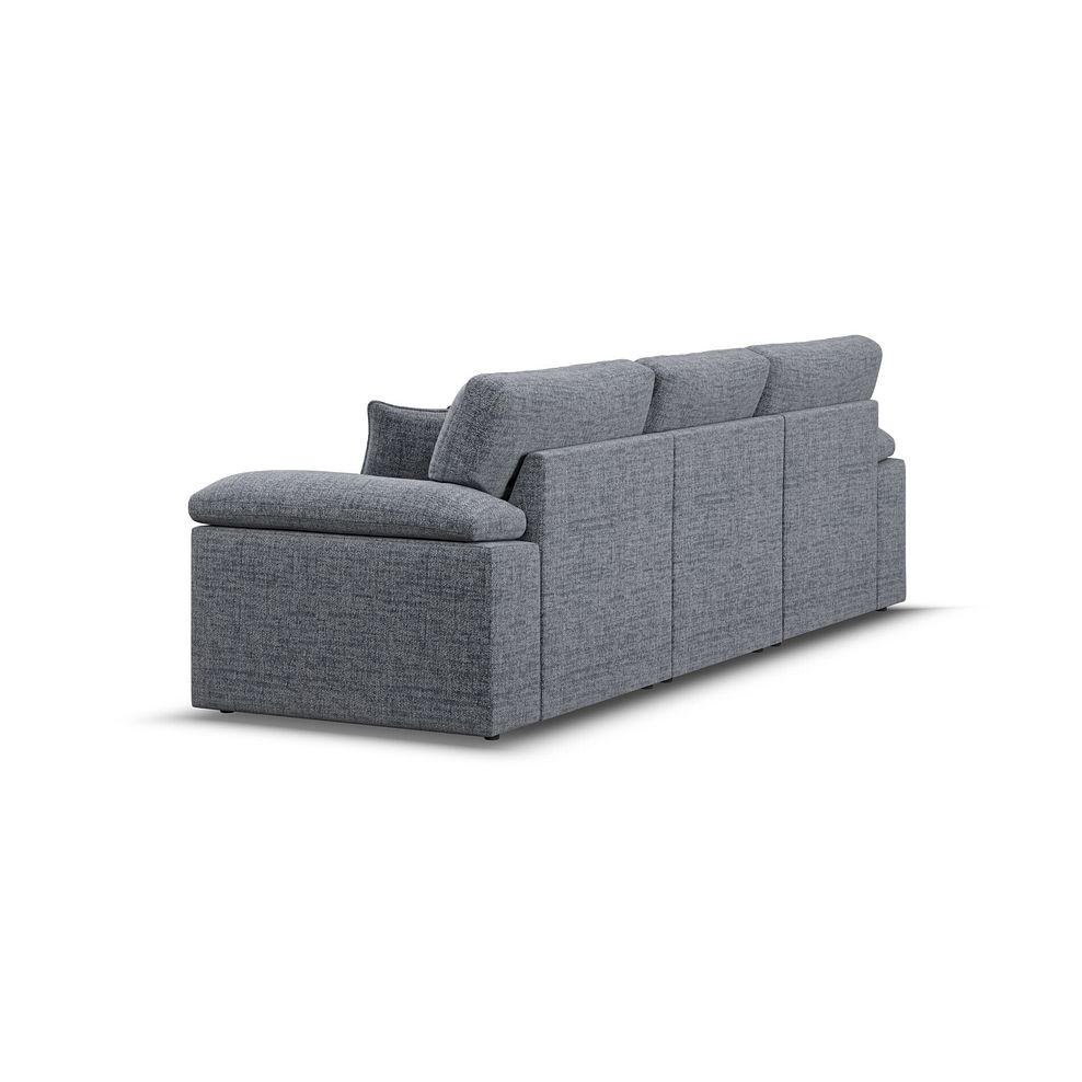 Morgan Modular 3 Seater Left Hand Chaise Sofa in Santos Grey with Green and Grey Scatters - Group 14 3