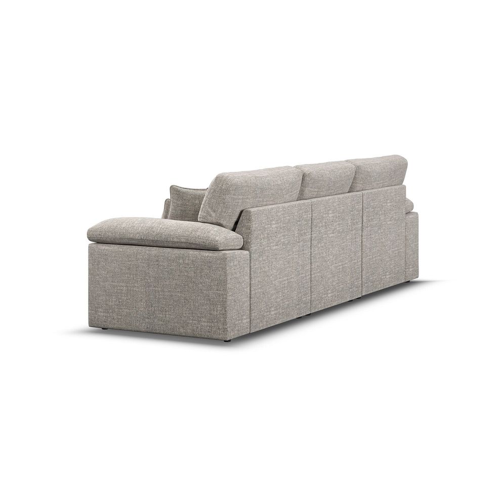 Morgan Modular 3 Seater Left Hand Chaise Sofa in Santos Mink with Orange and Beige Scatters - Group 14 4