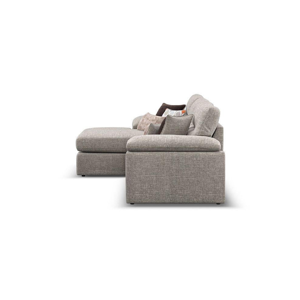 Morgan Modular 3 Seater Left Hand Chaise Sofa in Santos Mink with Orange and Beige Scatters - Group 14 3