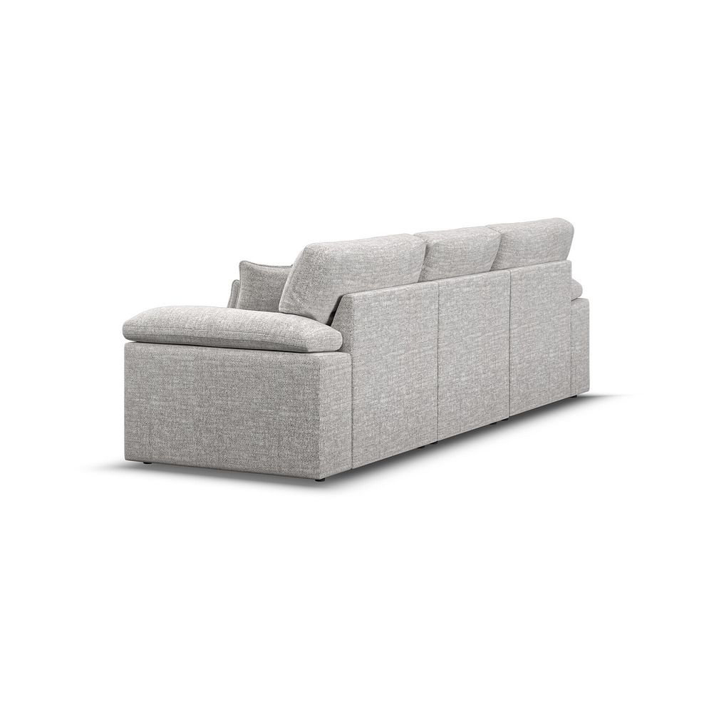 Morgan Modular 3 Seater Left Hand Chaise Sofa in Santos Silver with Green and Grey Scatters - Group 14 4