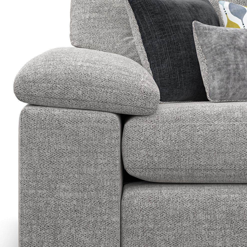 Morgan Modular 3 Seater Left Hand Chaise Sofa in Santos Silver with Green and Grey Scatters - Group 14 7
