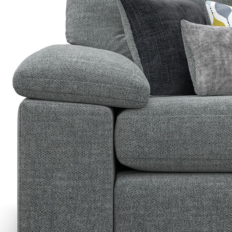 Morgan Modular 3 Seater Left Hand Chaise Sofa in Santos Steel with Green and Grey Scatters - Group 14 7