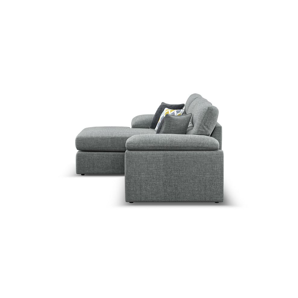 Morgan Modular 3 Seater Left Hand Chaise Sofa in Santos Steel with Green and Grey Scatters - Group 14 4